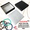 MADE IN USA - 100 Boxes - Black Embossed Jewelry Boxes with Cotton Filling - 3.5"x3.5"x7/8"